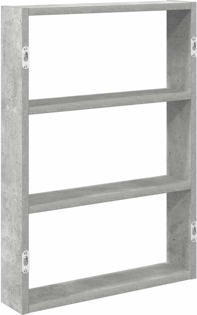 Wandregal Betongrau 43x9x60 cm Holzwerkstoff