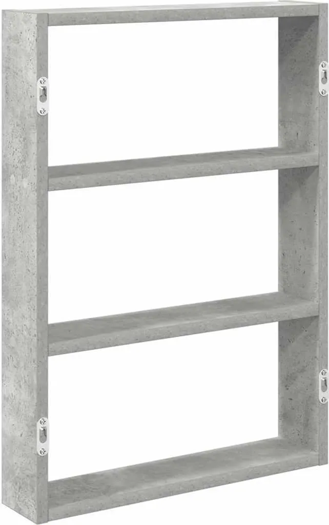 Scaffale Verticale Salvaspazio Grigio Cemento 43x60 cm | Legno Resistente