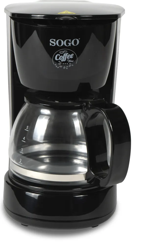 Cafetière noire 4 tasses SOGO avec système anti-gouttes de 0.6L