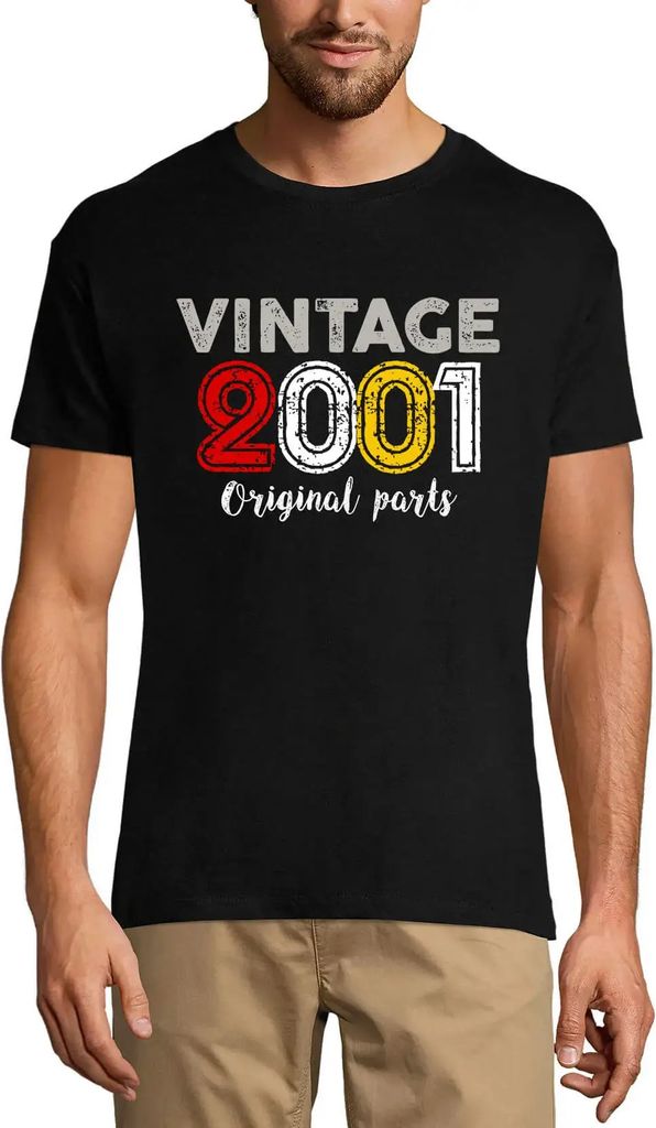 Herren Grafik T-Shirt Originalteile 2001 – Original Parts 2001 – Geschenk 23. Geburtstag Jahrestag 23 Jahre Jubiläum 23 Jährige Mann Jahrgang...