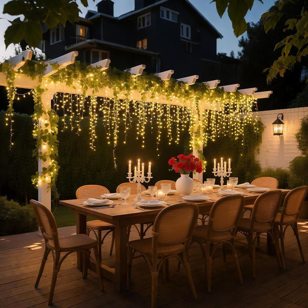 LARS360, rideau lumineux LED de 15 mètres, 600 LED blanc Image du produit 