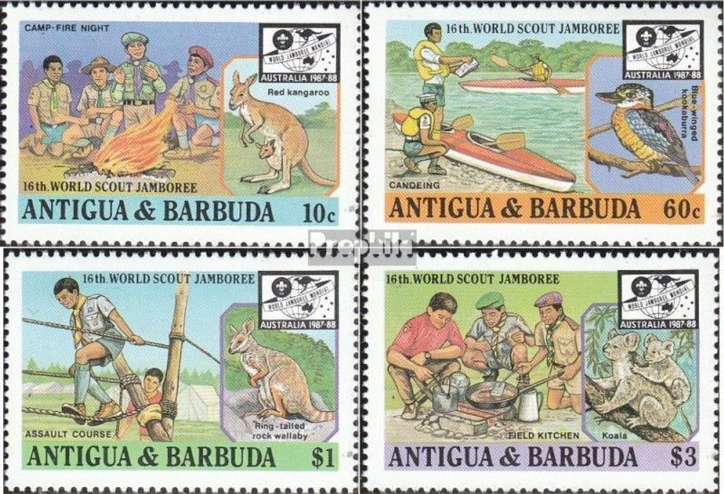Briefmarken Antigua und Barbuda 1987 Mi 1061-1064 Produktbild 
