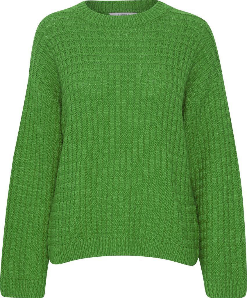 b.young Gerippter Pullover Grobstrick Sweater mit Abgesetzten Schultern Größe: L