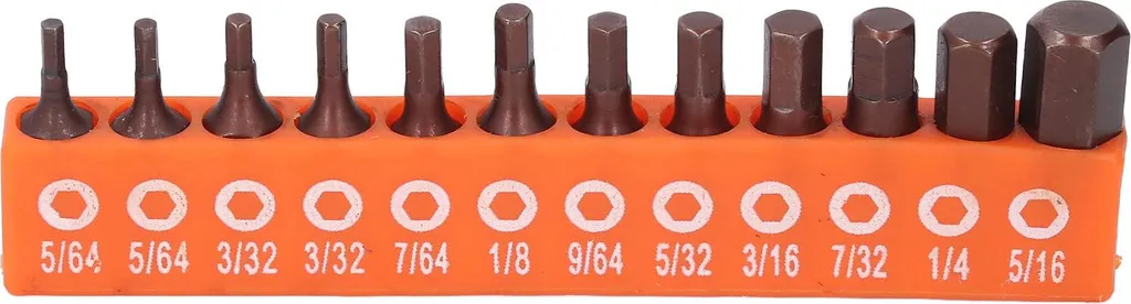 Inserti Esagonali Imperiali 1/4 per Avvitatore - Acciaio S2 12pz