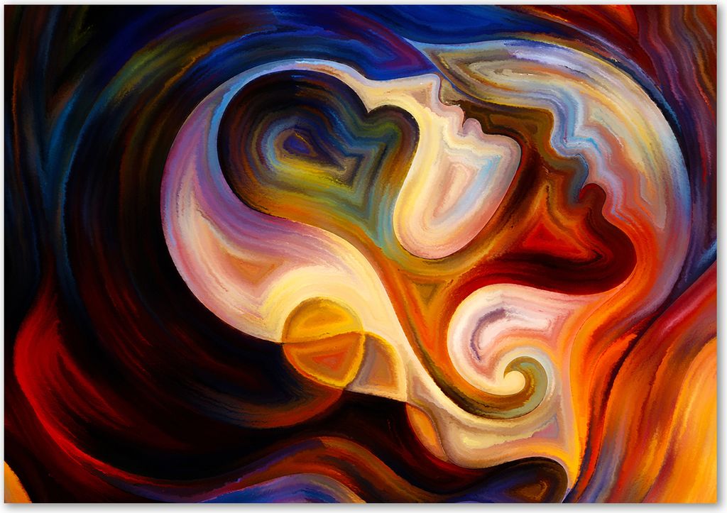 Tulup Leinwandbild - 100x70 cm - Wandkunst - Drucke auf Leinwand - Leinwanddruck - Kunst: modern & klassisch - Mehrfarbig - Abstrakt
