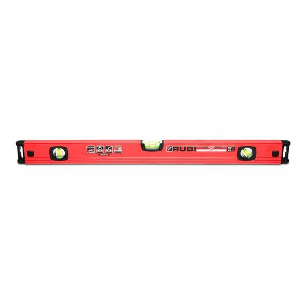Niveau Rubi aluminium 60 cm avec fioles antichocs et base rectifiée
