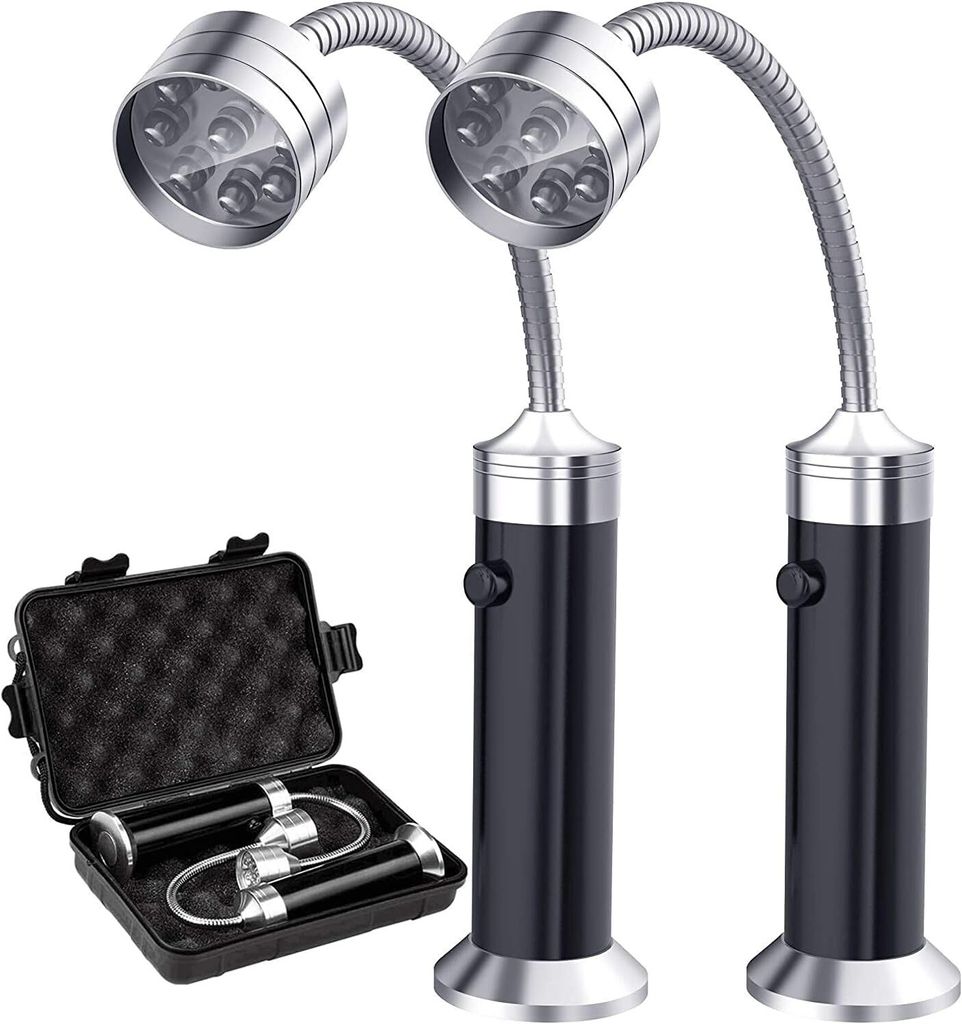 Grilllicht, magnetische Grilllampe, Outdoor-Grilllicht-Set, flexible Grilllampen, Grilllichter, Grillzubehör – 360-Grad-Drehwinkel, 2 Stück, Sc...