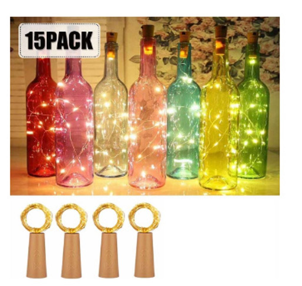 LED Flaschenkorken Lichterkette warmweiß Dekolicht für Flaschen Partybeleuchtung 
