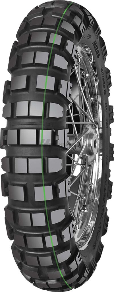 Mitas Enduro Trail-Rally Pro 140/80 B18 Tt 70R Super Light Green Stripe Rear M+S