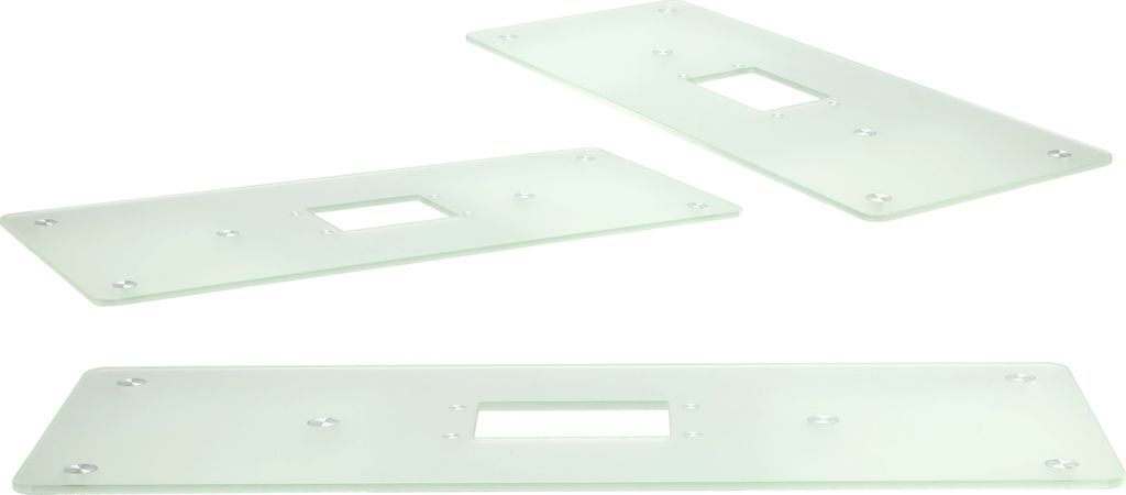 Glasplatte für kosmetischen Manikürtisch mit Platz für Absorber