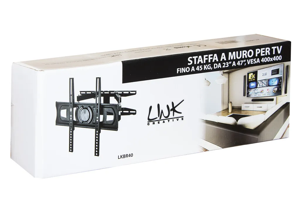 Link Accessori LKBR40 Support TV Mural 47 Pouces Fixe Noir Robuste - 2