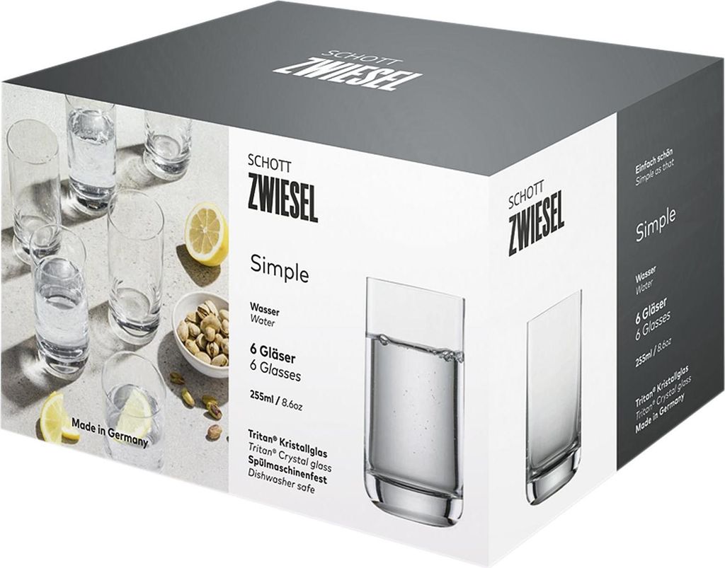 SCHOTT ZWIESEL SIMPLE (CONVENTION) WASSER 6 Stück 123661 Zdjęcie produktu 