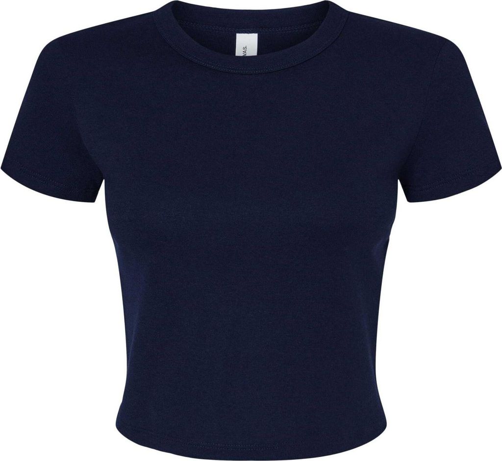 Bella + Canvas - "Baby" T-Shirt für Damen, Mikro Rippen BC7037 (XL) (Marineblau)
