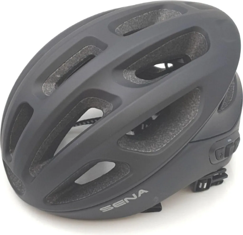 Casque vélo intelligent Sena R1 Intercom Bluetooth Noir Mat Sport M 59cm