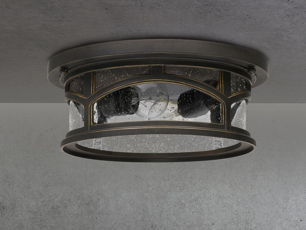 Außendeckenleuchte, runde Balkon Außenlampe Landhausstil, Terrassenbeleuchtung