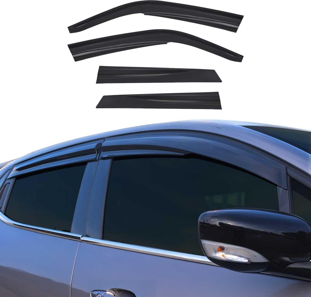 4x Windabweiser Regenabweiser für Opel Vectra B 1995-2003 Acryl Dunkel