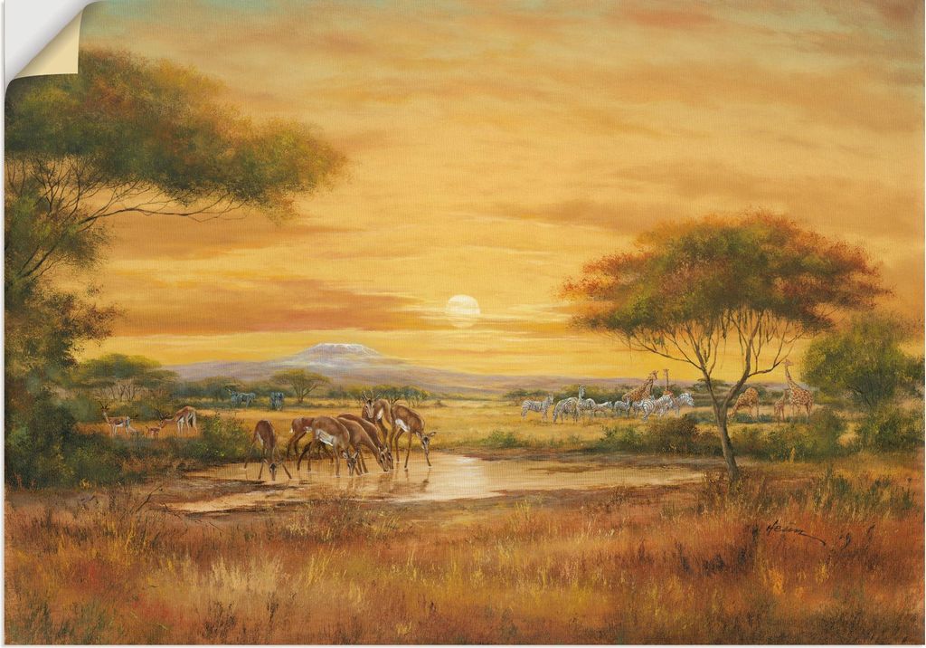 ARTland Wandbild, selbstklebend Afrikanische Steppe Größe: 70x50 cm