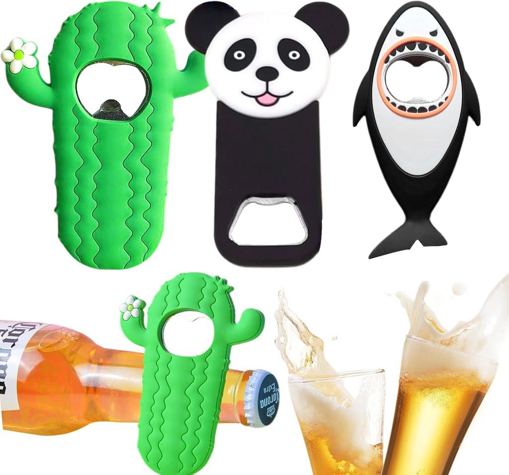 Magnetischer Flaschenöffner - 3 Stück - Praktisch und Handlich - Silikon