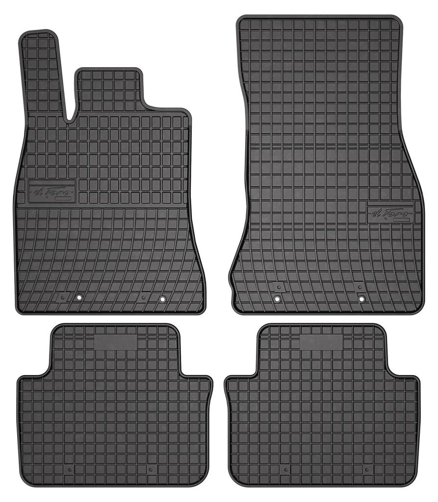 Gummi-Fußmatten für Jaguar XF I 2007-2015 – 4-tlg, Schwarz, Produktbild 