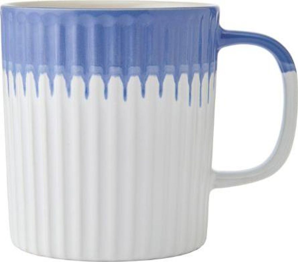 Mikasa Strukturierter Steingutbecher | 410 ml | Blau
