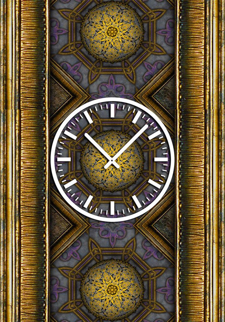 3836 Dixtime Designer Wanduhr, Wanduhren, Moderne Wohnraumuhr 35cm x 50cm