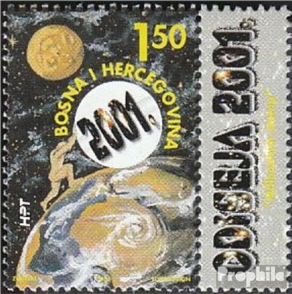 Briefmarken Bosnien - Kroat. Post Mostar 2001 Mi 80Zf mit Zierfeld (kompl.Ausg.) postfrisch NASA-Projekt