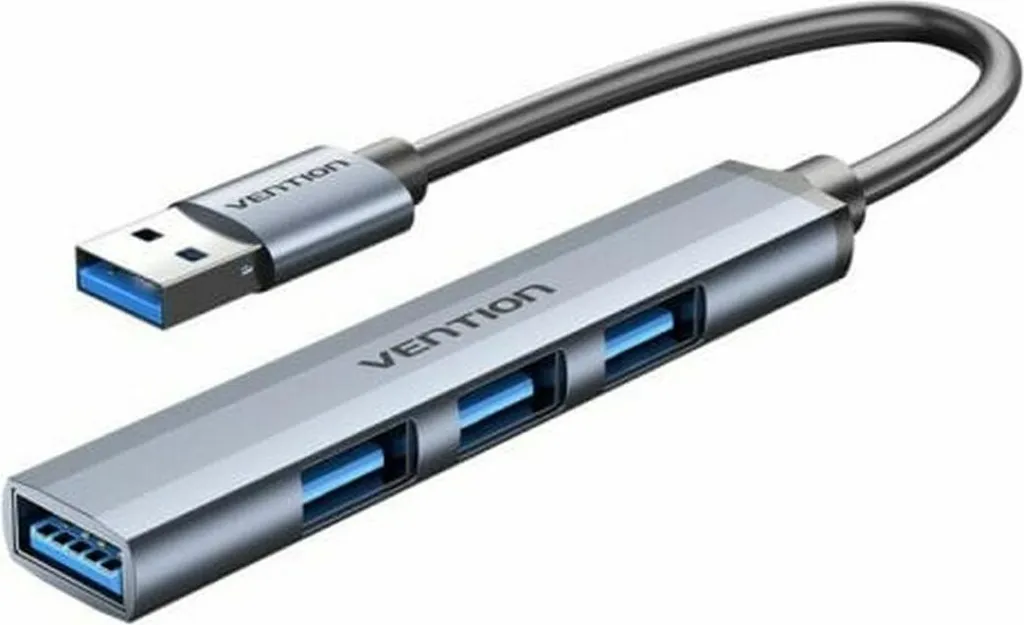Vention CKOHB Hub USB 3.0 Grigio Siderale - 4 Porte Slim per Laptop e PC