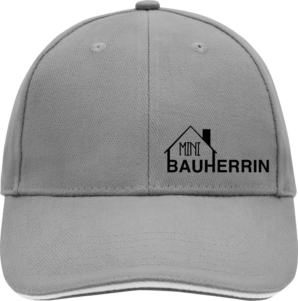 Huuraa Cappy Mütze Mini Bauherrin Dark Grey/White Baumwolle 6-Panel Kappe Geschenkidee