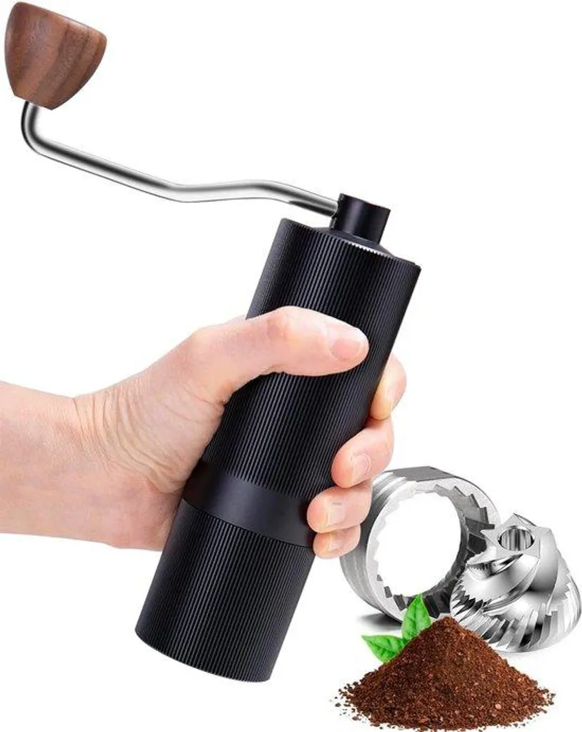 Moulin à café manuel pour voyage en inox avec réglage de mouture fin
