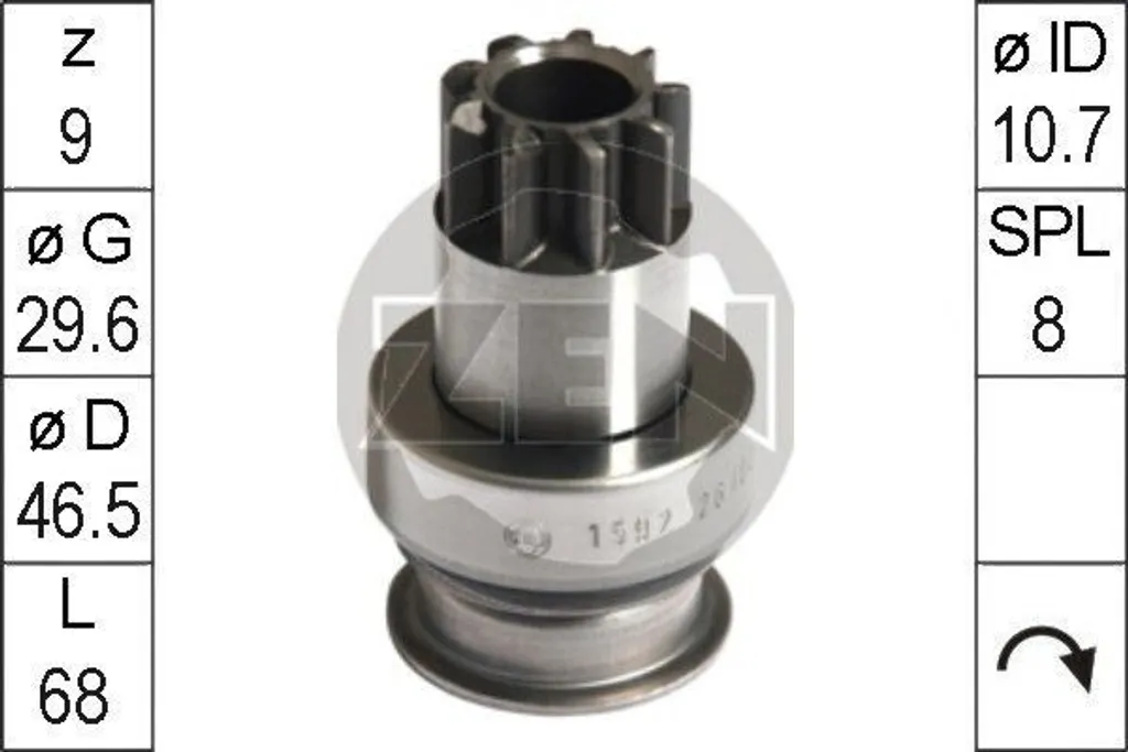 Pignon de démarreur ERA ZN1592 compatible avec Nissan Pick-up D22 et R50