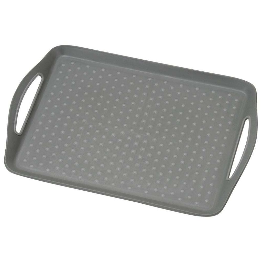 Serviertablett rutschfest Kunststoff Anti-Rutsch Tablett Camping  39,5x28,5x5,8cm