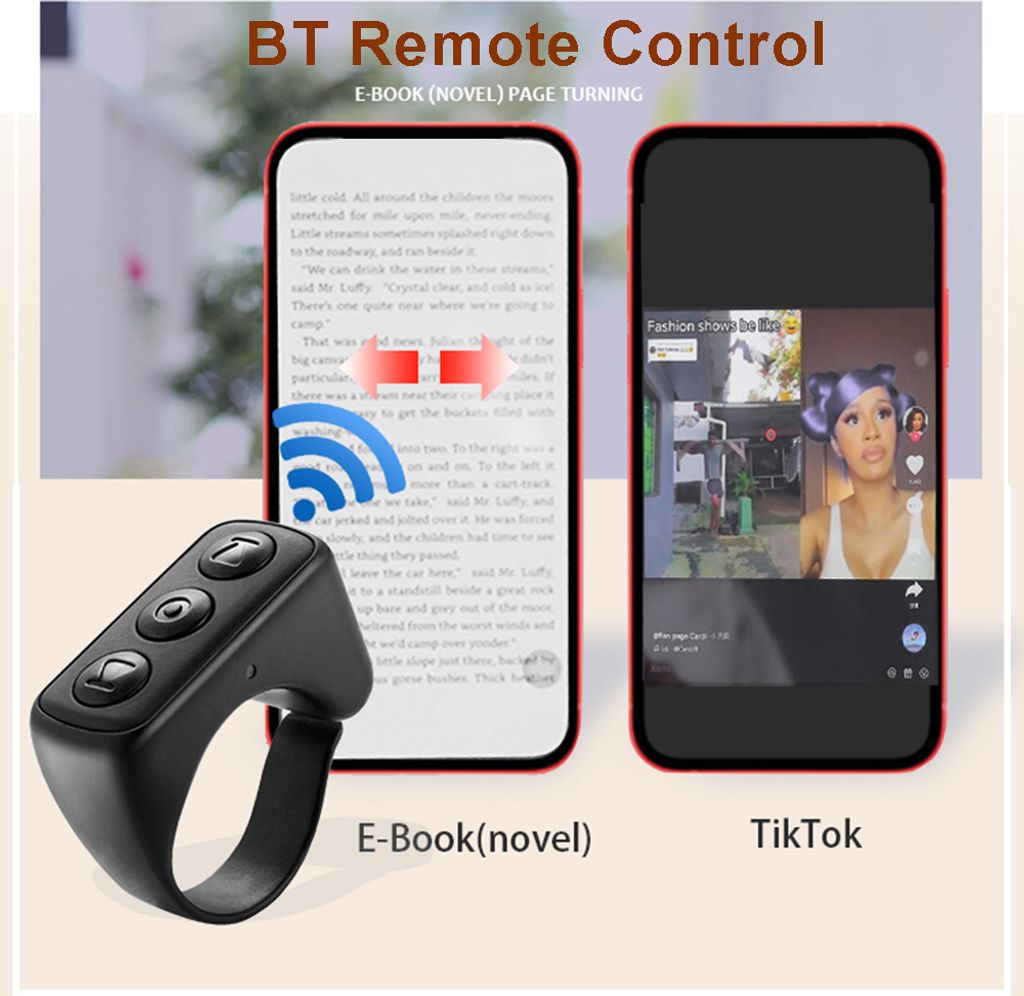TikTok Scrolling Ring Kindle Page Turner Remote Photo Produktbild 3