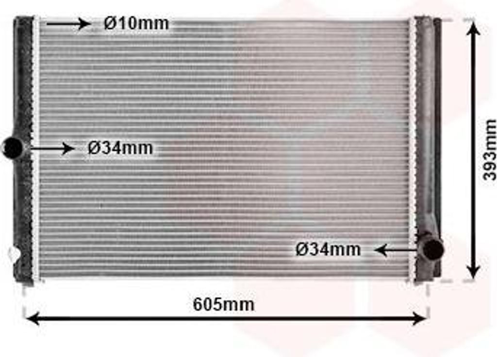 VAN WEZEL 53002400 Kühler Wasserkühler Motorkühler für TOYOTA AURIS (NRE15, ZZE15, ADE15, ZRE15, NDE15) Auris Kombi (E18) AURIS (NZE18, ZRE18)