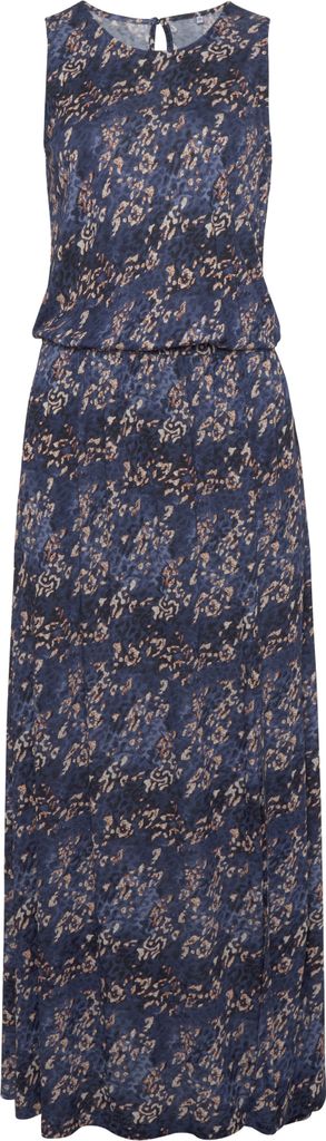 VIVANCE Maxikleid blau-rosé bedruckt Größe 38