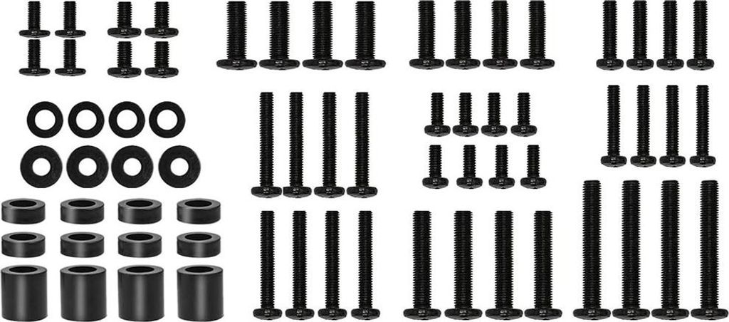 INF 68 Stk. TV Wandhalterung Schrauben Set - Universal M4 M5 M8 Montagezubehör