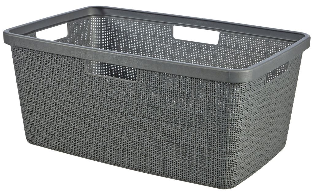 Curver Jute 46L grau Wäschekorb Produktbild 