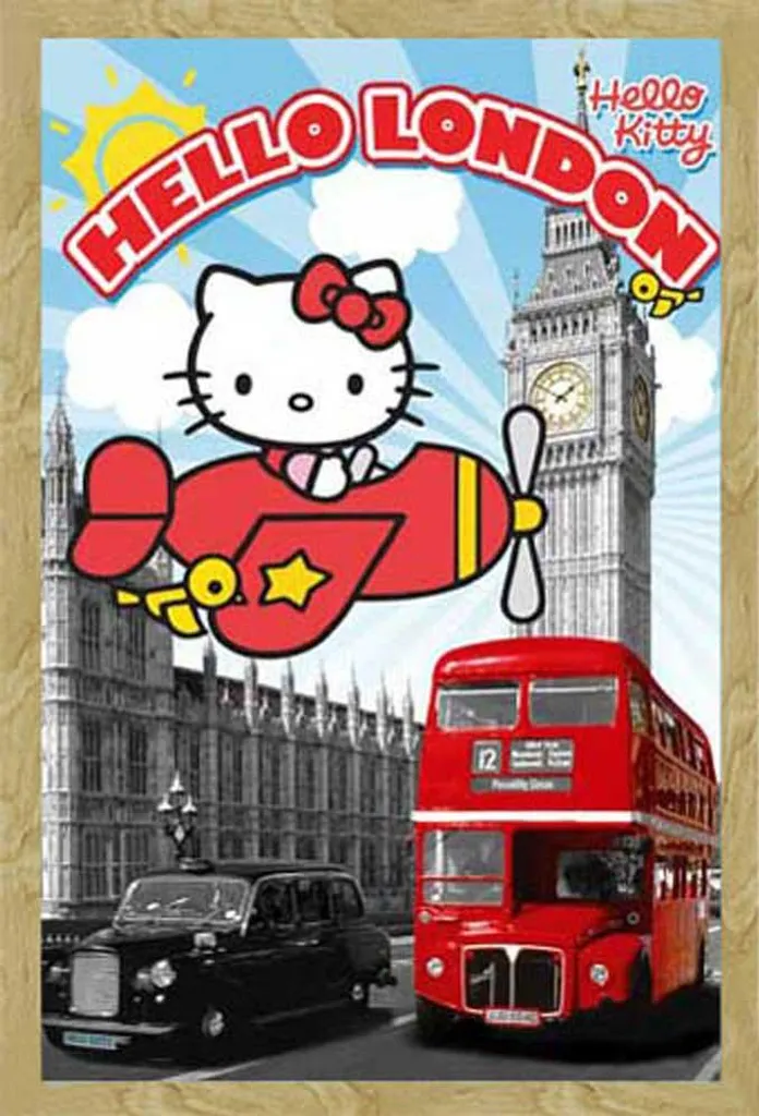 Hello Kitty London Version 2 Poster Ufficiale + Cornice Shinsuke
