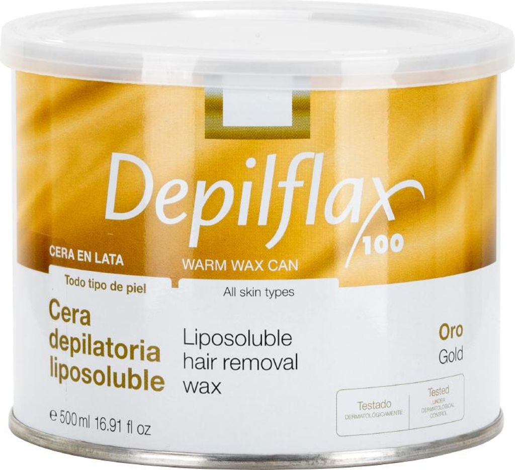 Depilflax 100 Cera oro per la depilazione in barattolo 500 Immagine del prodotto 