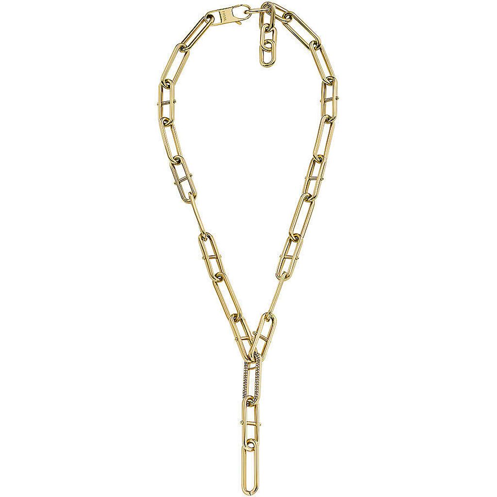 Fossil Heritage D-Link Glitz Damenkette aus Edelstahl, gold Produktbild 