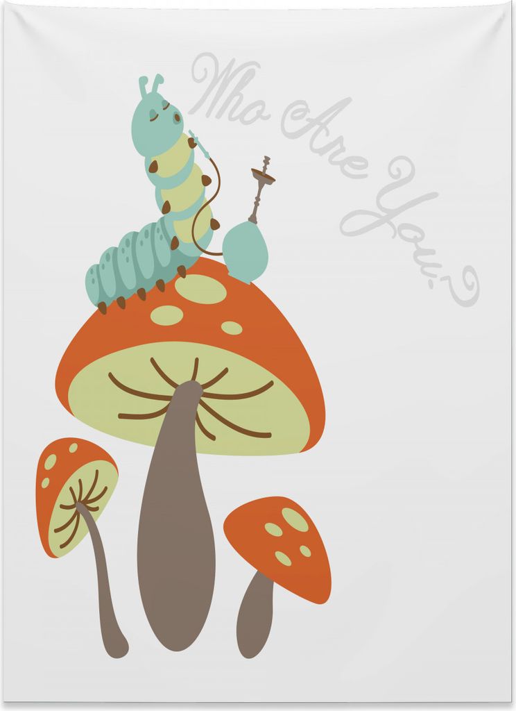 Abakuhaus Fantasie Wandteppich, Shisha-Raupe aus Weiches Mikrofaser Stoff Kein Verblassen Klare Farben Waschbar, 110 x 150 cm, Mehrfarbig