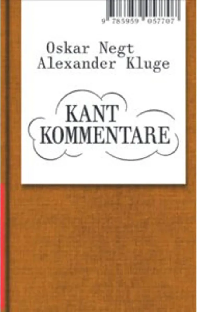 Livre de Philosophie : Commentaires de Kant par Oskar Negt et A. Kluge