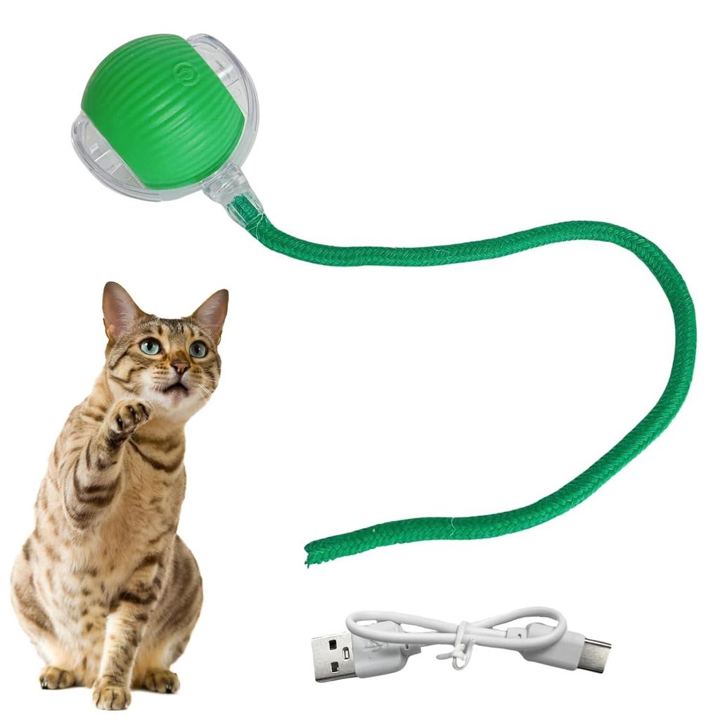Interaktiver Katzenball mit USB-C Ladefunktion – Produktbild 