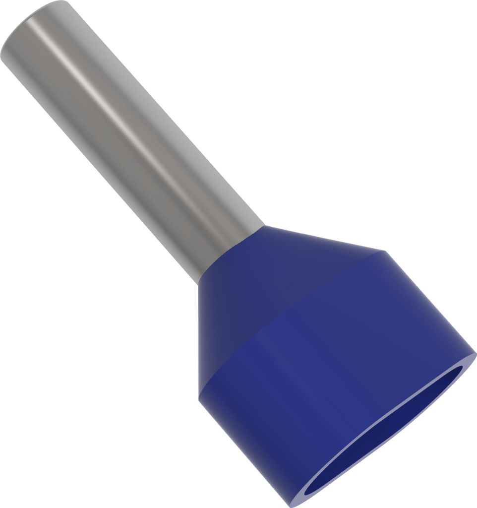 50 AUPROTEC Twin Aderendhülsen 2,5 mm² isoliert blau Kabel Doppelhülsen