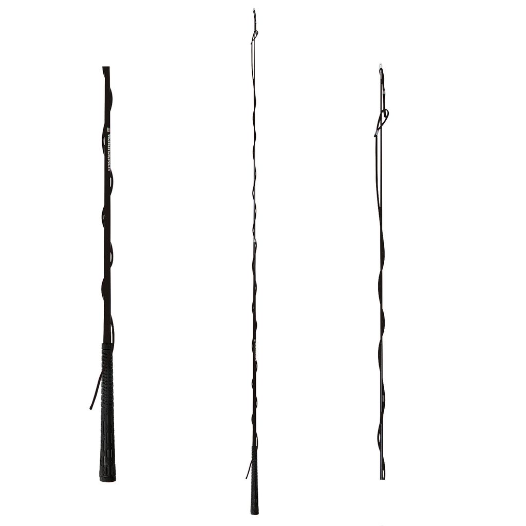 Waldhausen Teleskop-Longierpeitsche 3 Meter Peitsche Schwarz 300 cm