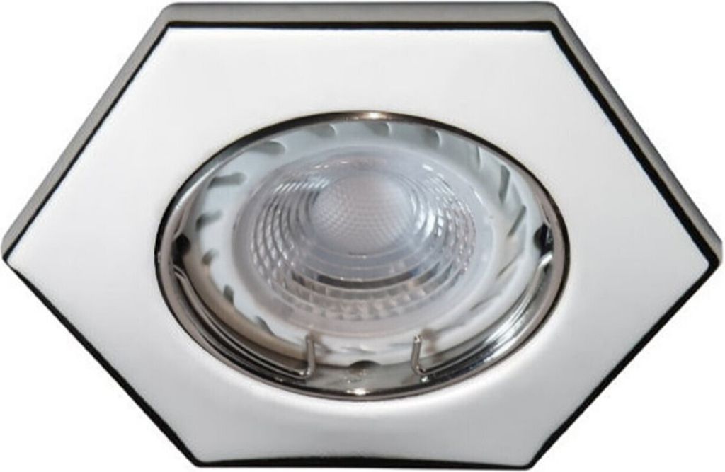 C-Light LED Spot Set 6-Eck chrom glänzend 12V - 3 x 3W neutral weiß