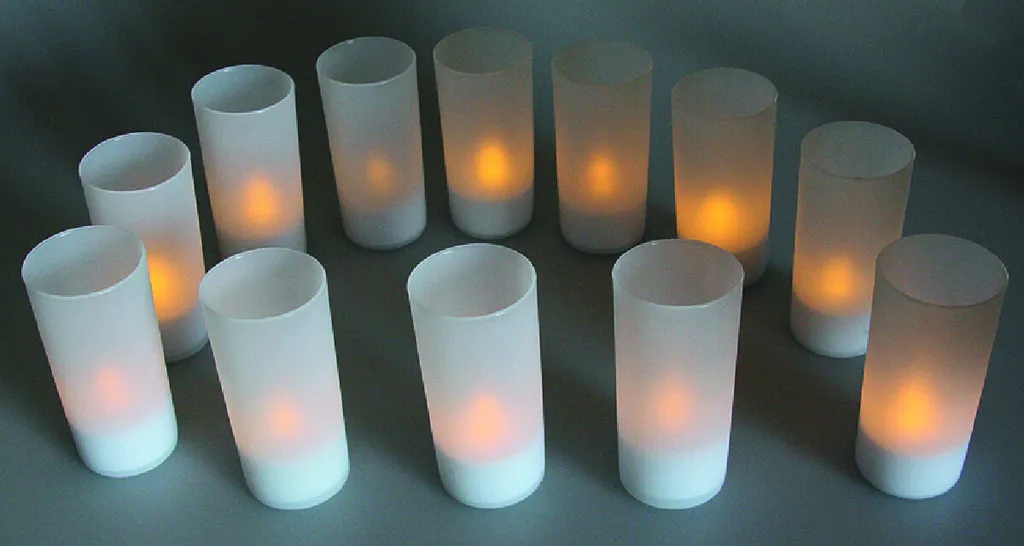 Set de 12 Photophores LED Rechargeables sur Station, Idéal Déco - 2