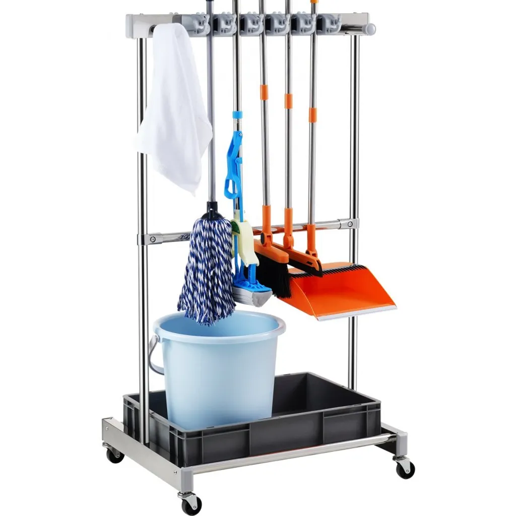 Meuble de rangement pour outils de jardinage et balais d'atelier
