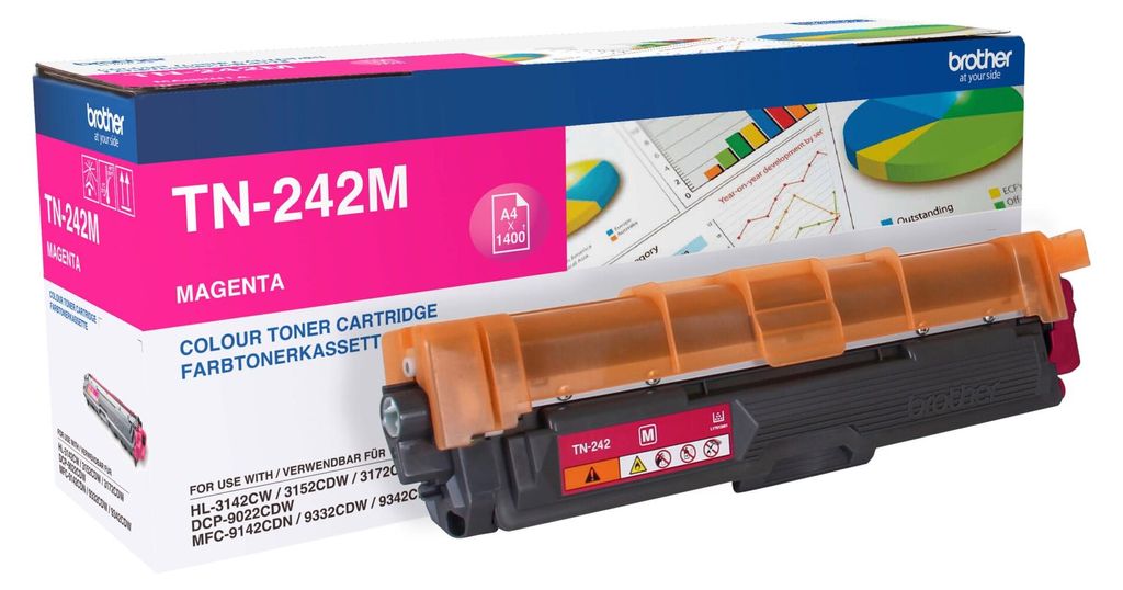 Brother TN-242M, 1400 str., Purpurová, 1 kusů Obrázek produktu 