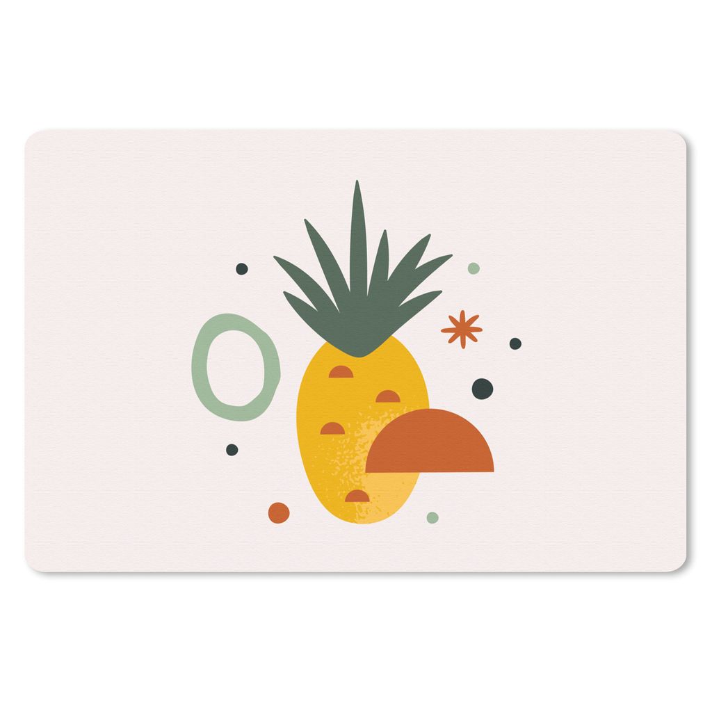 MuchoWow Mauspad Mousepad Ananas - Tropisch - Obst 27x18 cm - Mousepads - Maus Mat - Pad - Mausunterlage - Büroartikel - Desk Matten