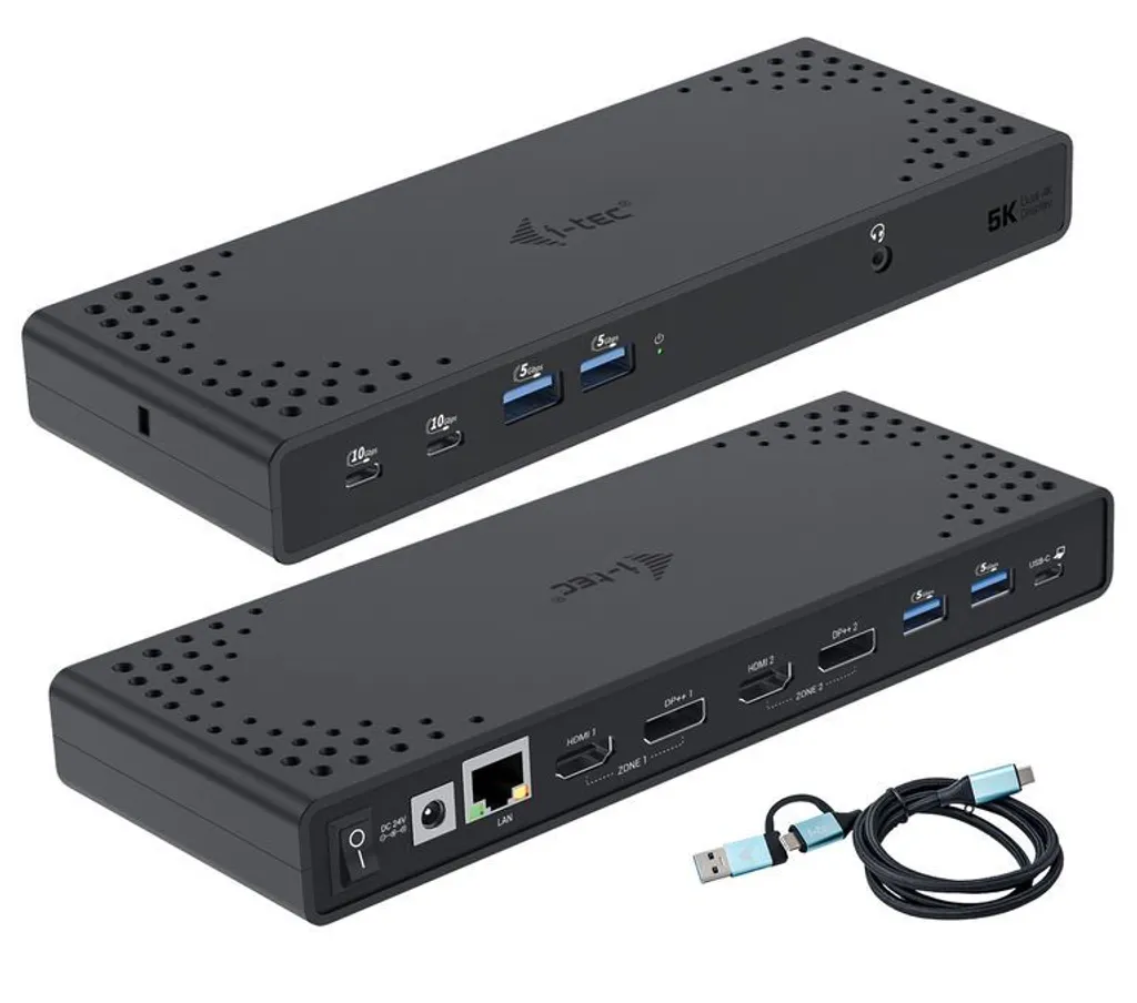 Station d'accueil Anti-encombrement Double Écran 4K et Chargeur 100W